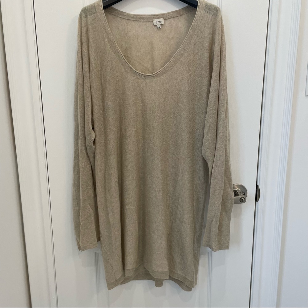 100% Linen Beige Aritzia Shirt Dress/Coverup
